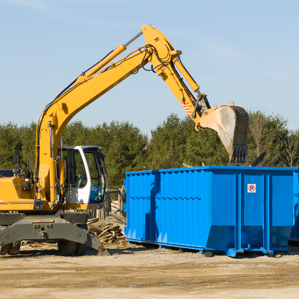 are there any restrictions on where a residential dumpster can be placed in East Dublin